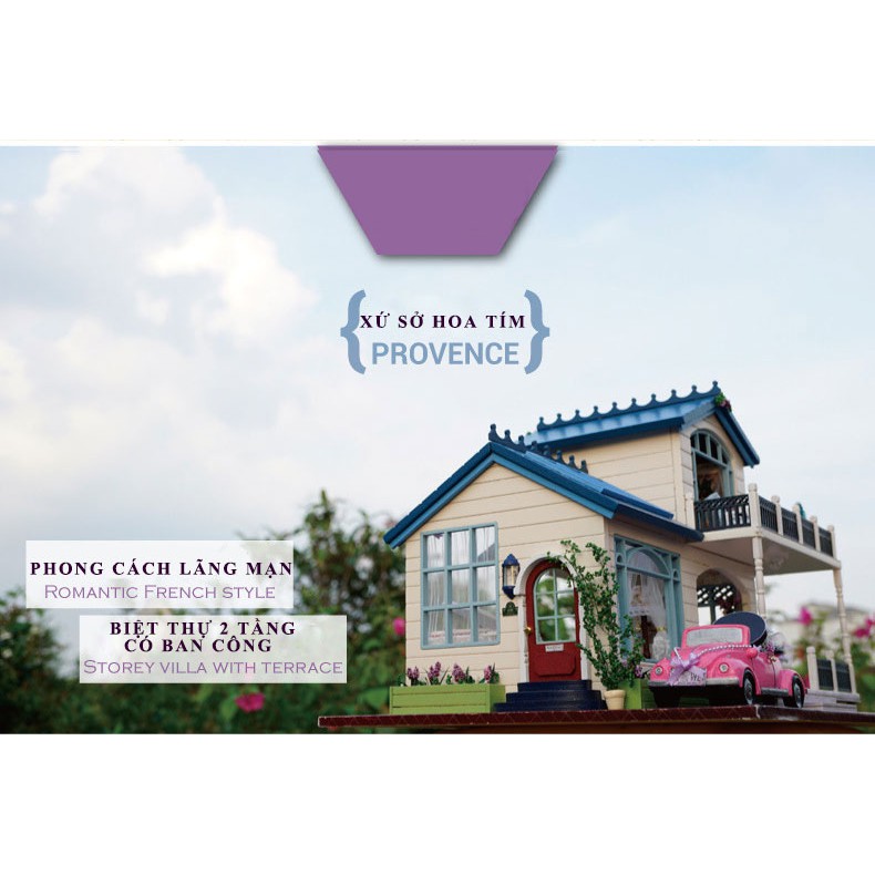 Bộ đồ chơi mô hình nhà gỗ DIY biệt thự Province