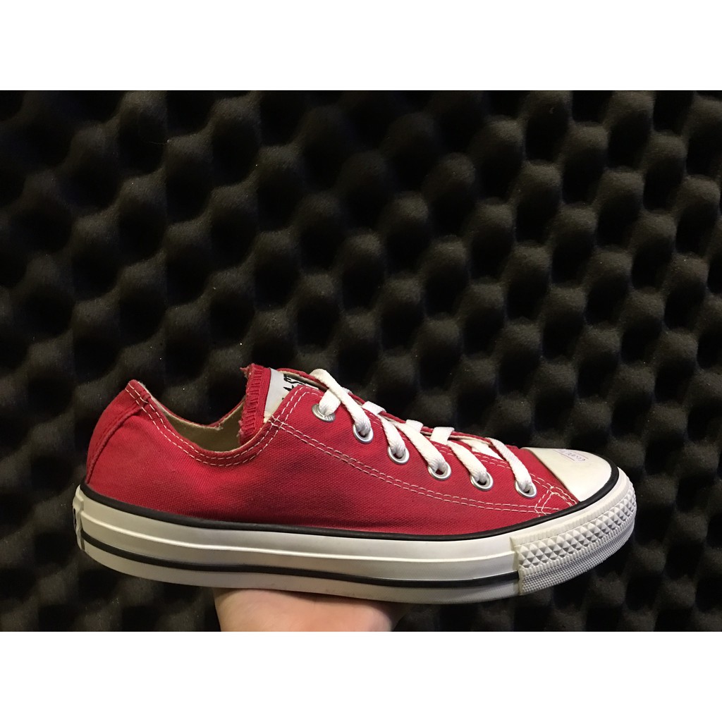 GIÀY SNEAKERS CONVERSE ĐỎ CỔ THẤP SIZE 39.5 FULL BOX (REAL/2HAND)(CÓ BẢO HÀNH)