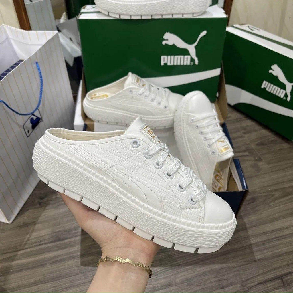 [full bill box] sục nữ, sụ puma nữ trắng bản SC đủ size 36-39 (MS5548)