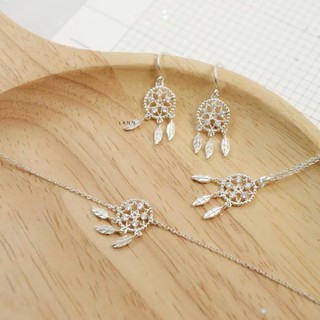 Khuyên Dreamcatcher đính đá BẠC S925 LANN E193