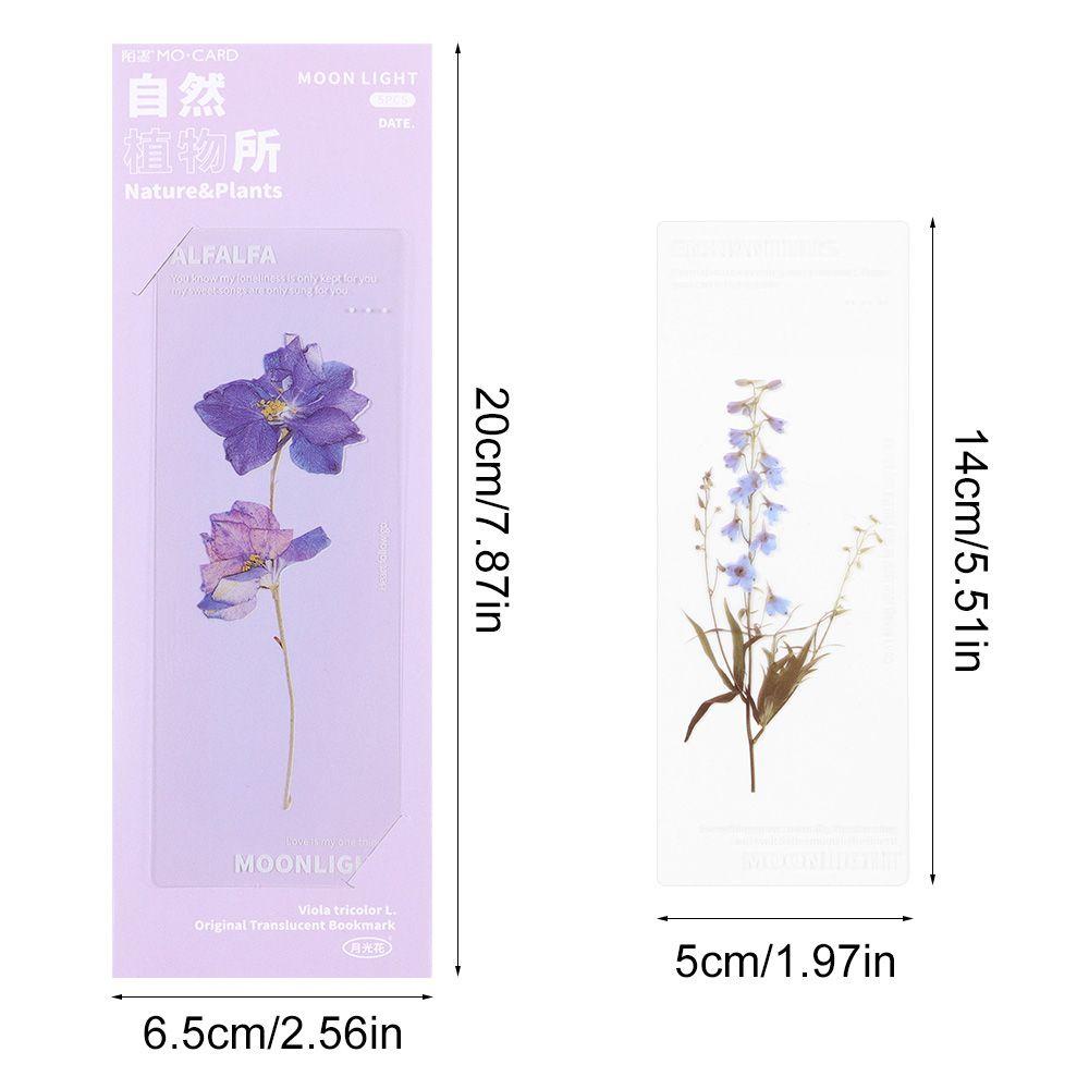FAY Bộ 5 Thẻ Đánh Dấu Sách Hình Cây Tự Nhiên