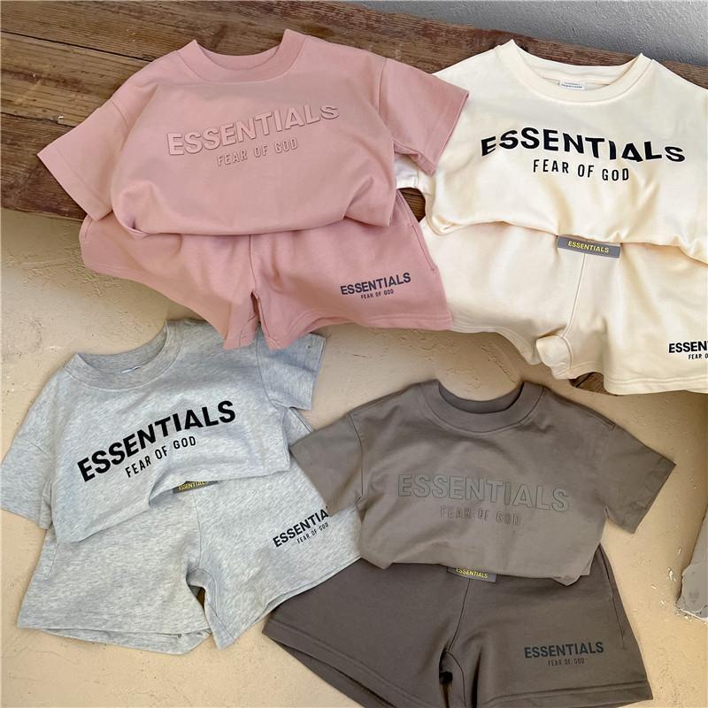 Bộ Áo Thun Tay Ngắn In Chữ Bằng Cotton Phong Cách Mới Mùa Hè Dành Cho Bé Trai Và Bé Gái