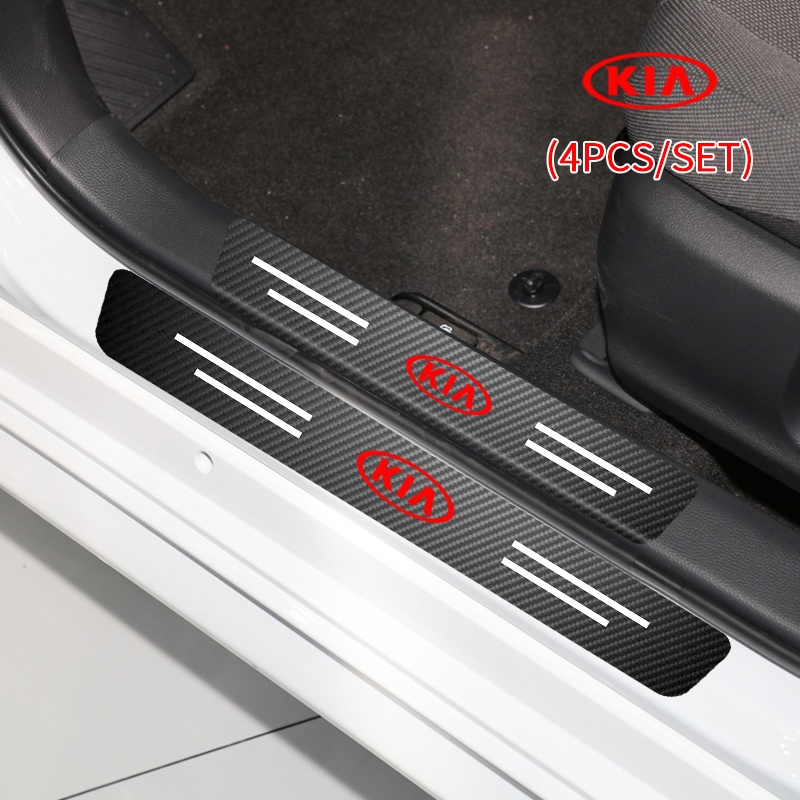 Set 4 Miếng Dán Sợi Carbon Chống Trầy Xước Bảo Vệ Cửa Xe Hơi