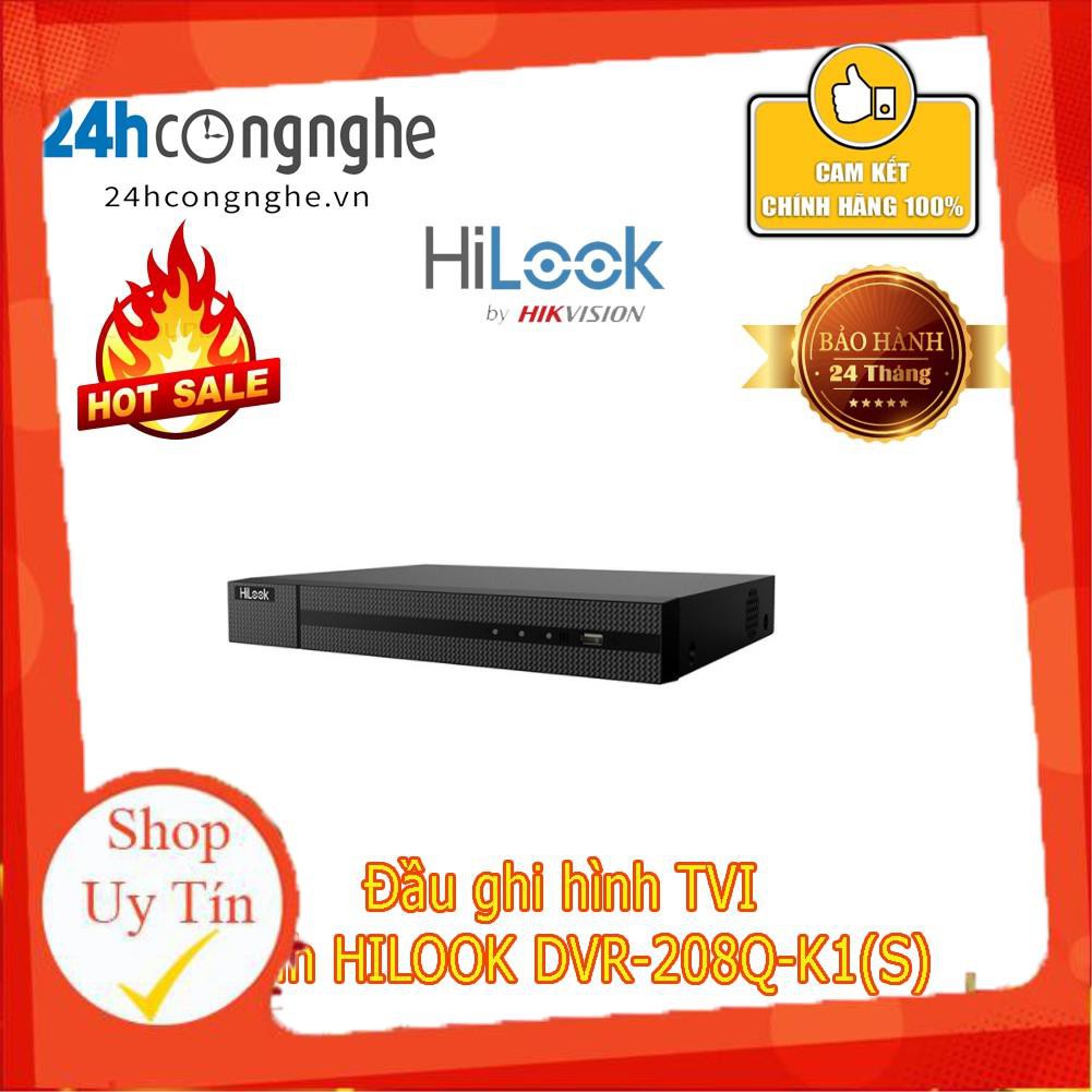 [Mã 154ELSALE2 giảm 7% đơn 300K] Đầu ghi hình TVI-IP 8 kênh HILOOK DVR-208Q-K2(S)Hỗ trợ cắm 2 ổ cứng