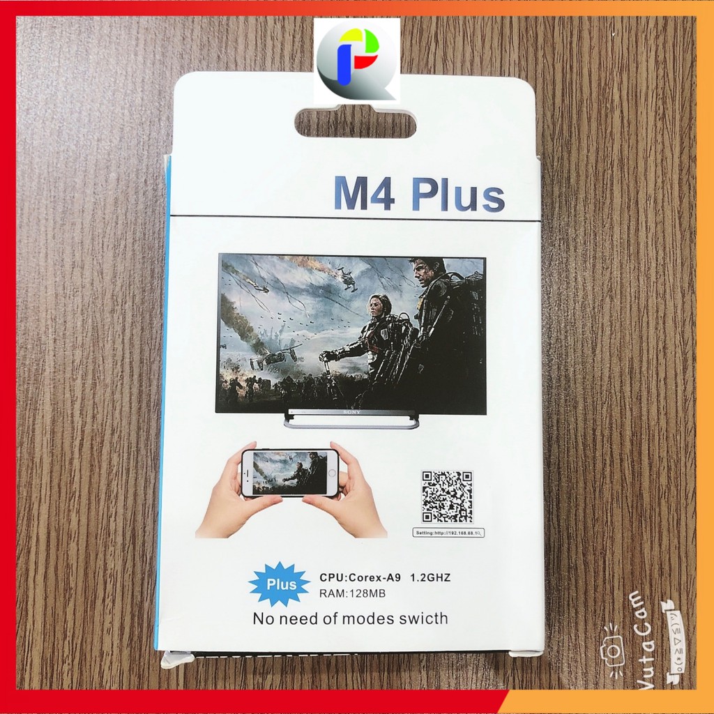 Thiết bị đồng bộ từ điện thoại Iphone, Android lên tivi - Anycast M2 Plus Miracast 1080p - full bộ