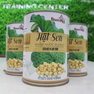 Hạt Sen Ngâm Nước Đường/ Hạt sen Đóng Hộp Baanmai Hộp 560g (BAO BÌ MỚI)