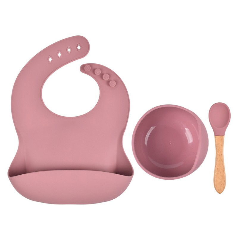 Set 3 Bát Ăn Silicon Chống Thấm Nước Cho Bé