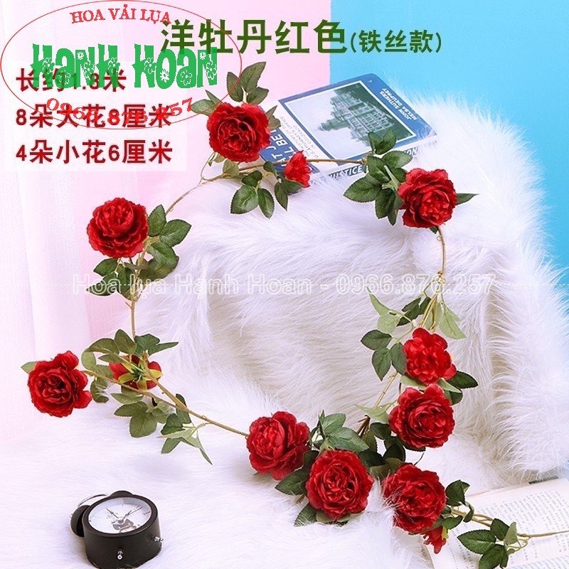 Dây hoa Hồng trà mao lương cao cấp 2m - Dây hoa trang trí
