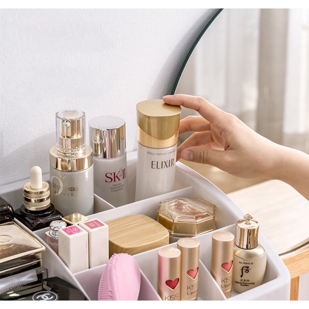 Kệ mỹ phẩm đựng đồ makeup, trang sức trong suốt nhiều tầng