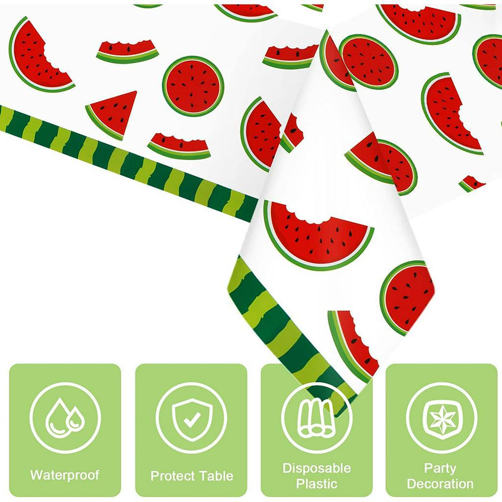 Khăn Trải Bàn Dùng Một Lần Họa Tiết Dưa Hấu 52 "X 87"