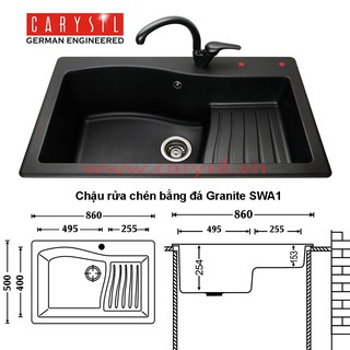 Chậu rửa chén đá nhân tạo Carysil SWA1