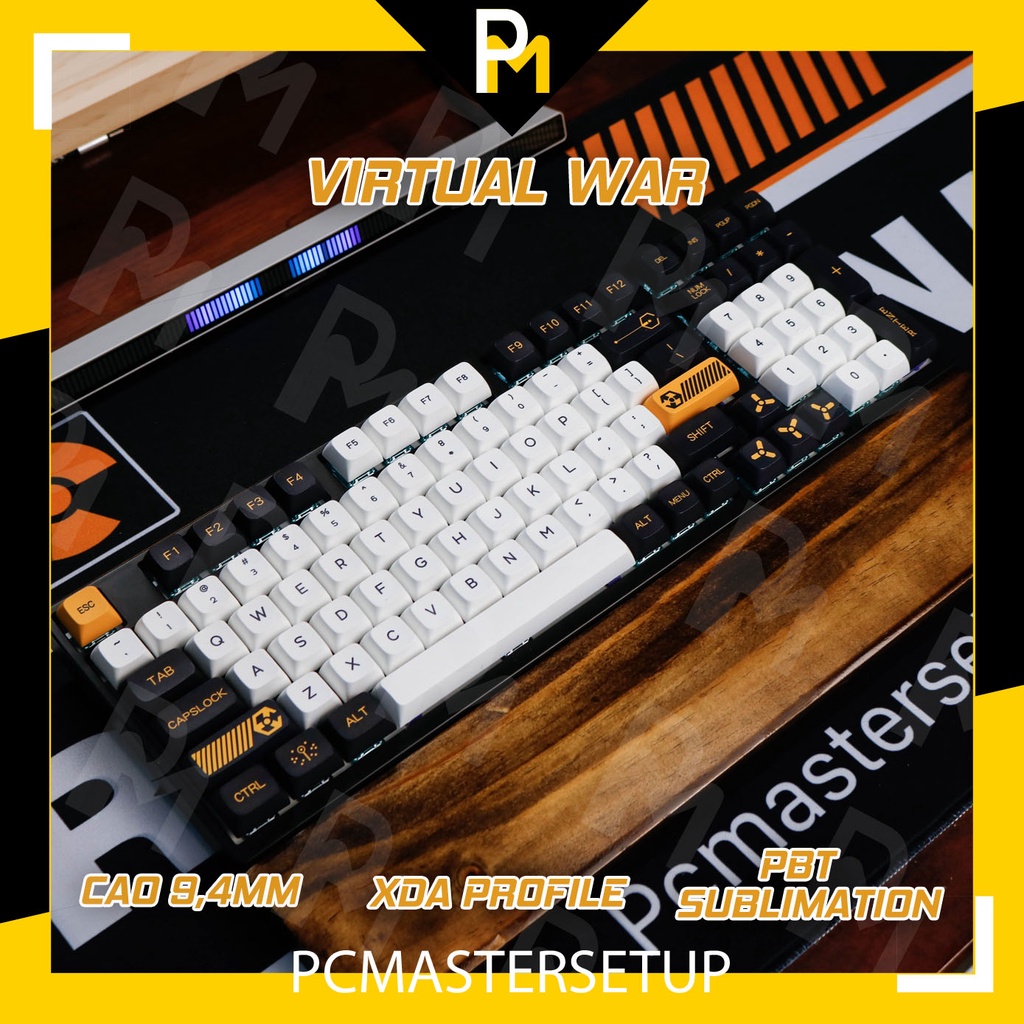 Keycap pbt Virtual War XDA cao 9.5mm dày 1.5mm Special FullBox của PCmaster