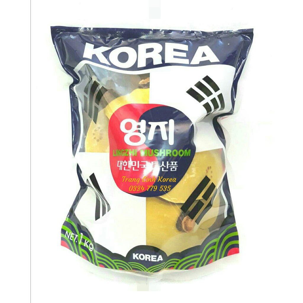 Nấm Linh Chi Túi Cờ Chính Hãng Hàn Quốc, Túi 1kg