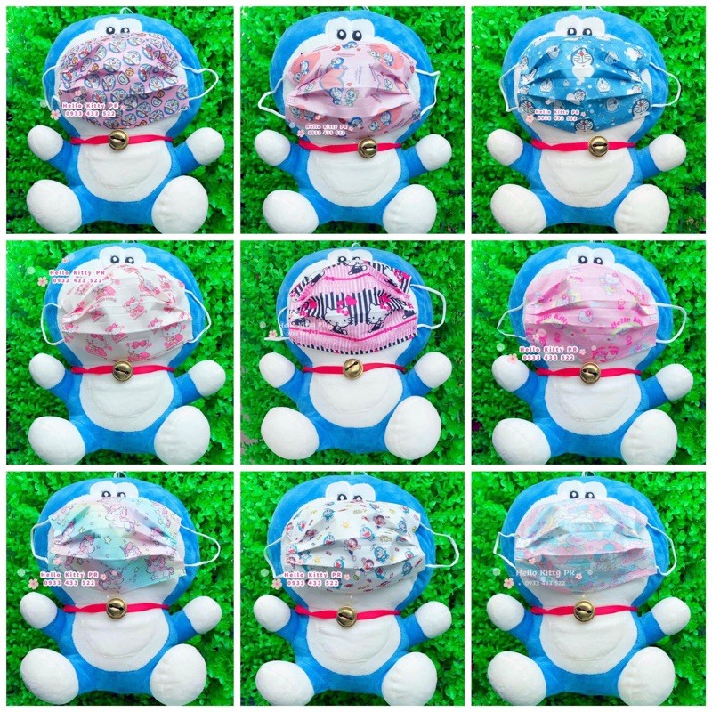 Khẩu trang y tế Hello Kitty Doremon Doraemon