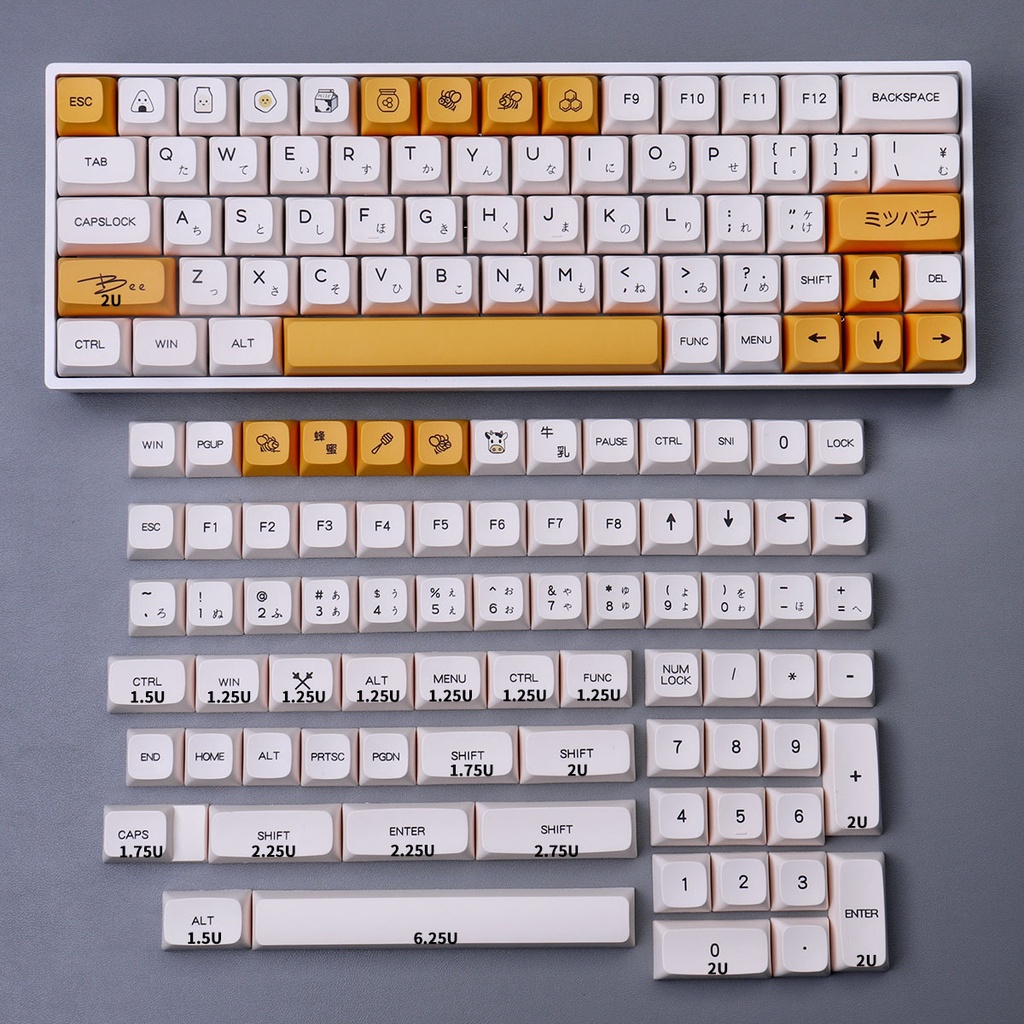 Keycap Honey and Milk Profile XDA 140 nút chất liệu PBT cho bàn phím cơ