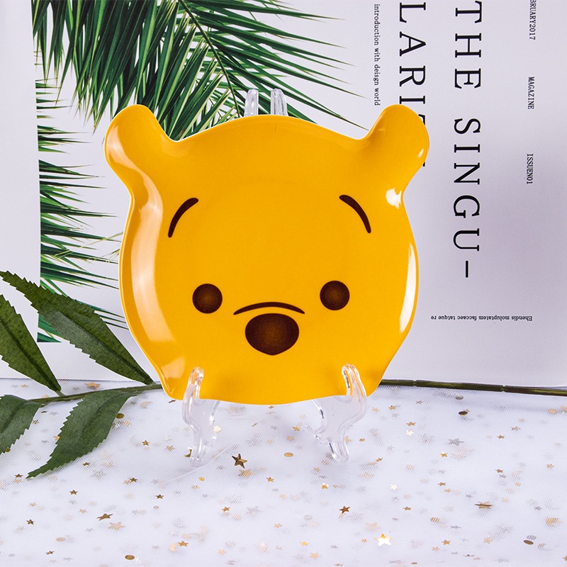 Đĩa melamine Nhỏ Hình Hello Kitty melody Mickey Minnie Sáng Tạo Vui Nhộn Cho Bé