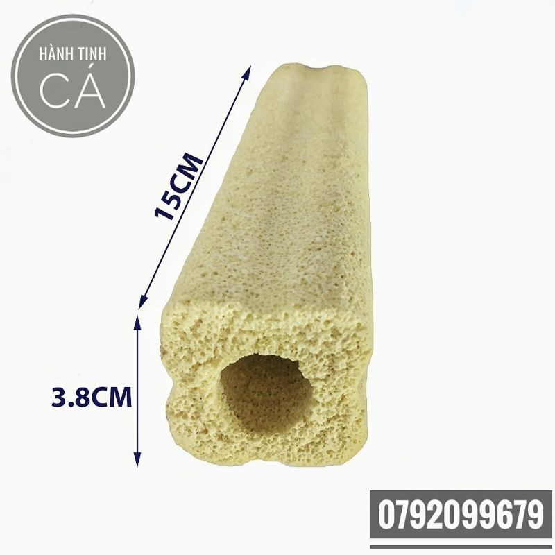 Sứ Thanh Hoa Mai LỚN [15 x 3.8cm] vật liệu lọc hồ cá