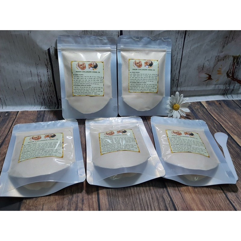 1kg Mặt nạ dẻo vàng collagen 24 giá sỉ handmade