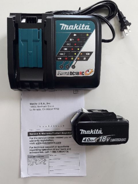 Pin Makita 18V, sạc Makita điện 120v, giá mua bộ hoặc lẻ tuỳ chọn