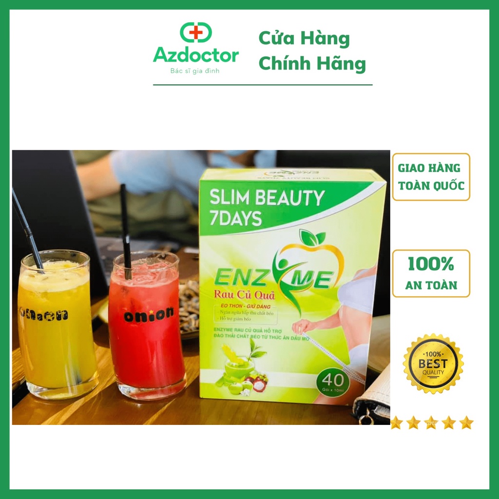 [SHOP MỚI NHIỀU ƯU ĐÃI] Gold Slimming Enzyme Giảm Cân An Toàn Eo Thon Dáng Đẹp - Slim Beauty 7 Days (Mẫu Mới)-