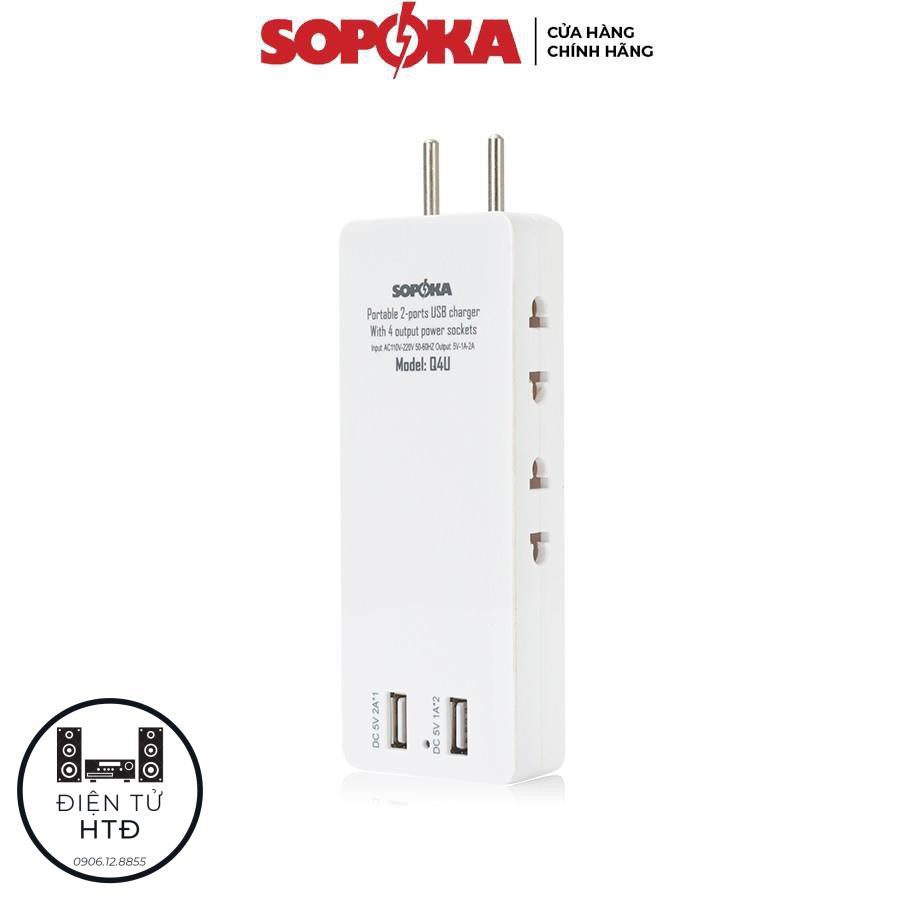 Ổ cắm điện thông minh SOPOKA Q2U Q4U tích hợp cổng USB tiện lợi