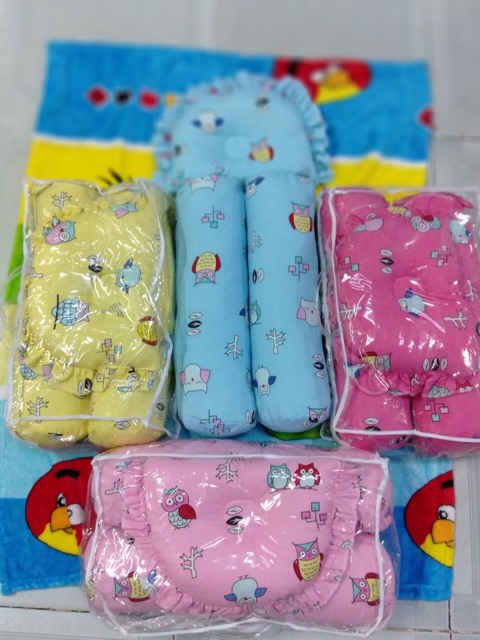 Bộ 2 ôm 1 nằm  gối sơ sinh cotton  hàn quốc