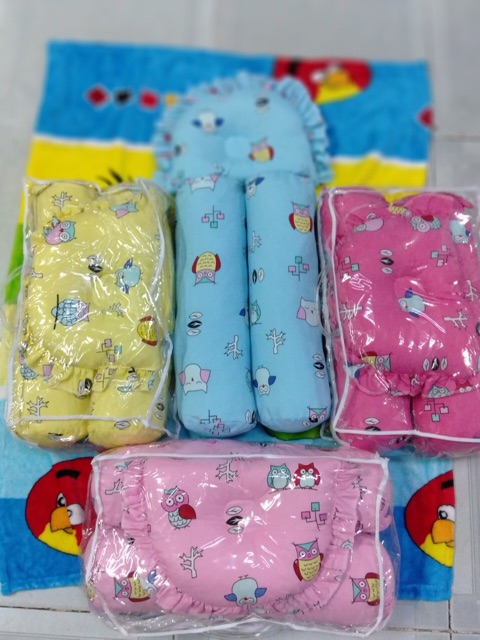 bộ 2 ôm 1 nằm  gối sơ sinh cotton  hàn quốc