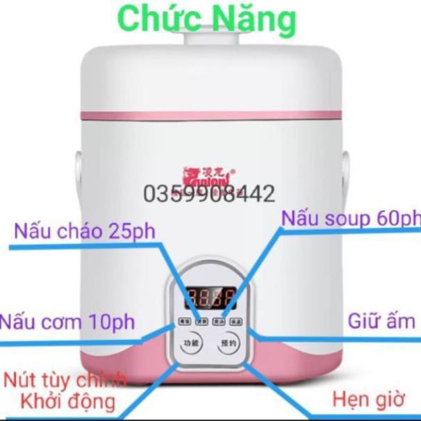 NỒI NẤU CHÁO NHANH THÔNG MINH TIỆN LỢI BOBIBI 5in1 có khay hấp inox giá si