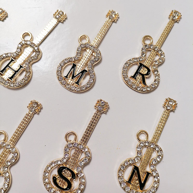 Bộ 26 Phụ Kiện Trang Trí Đàn Ghi Ta Bằng Hợp Kim Vàng Trắng DIY