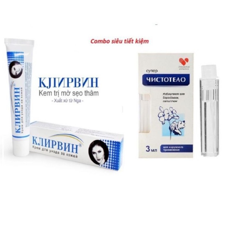 Combo Gel Tẩy Nốt Ruồi, Mụn Ruồi,Tàn Nhang và Kem Mờ Sẹo Thâm của Nga (Freeship15k xem hình 2,3)
