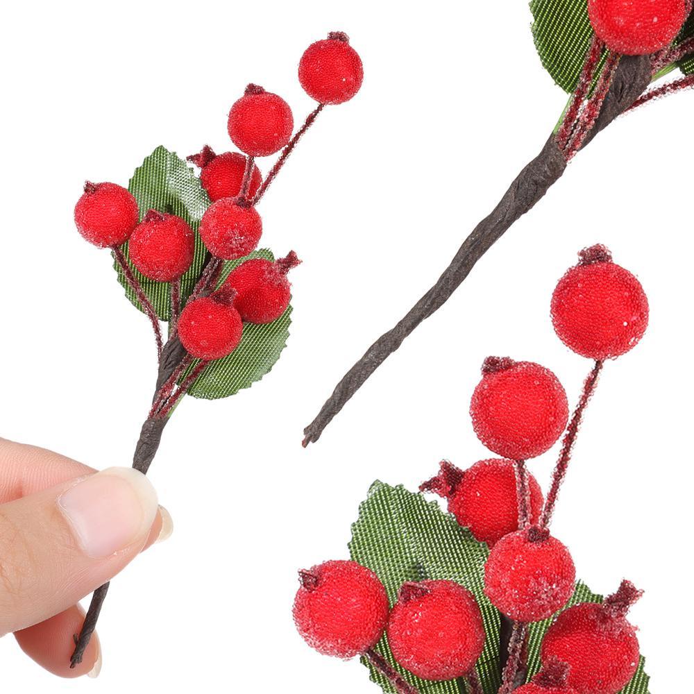 Cành Cây Thông Đỏ / Quả Thông Nhân Tạo Trang Trí Giáng Sinh