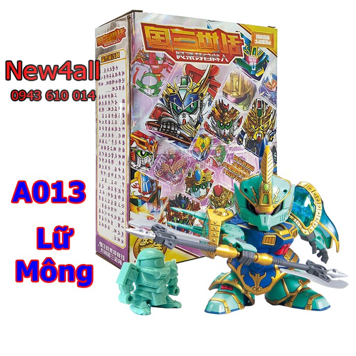 [Gundam] Đồ chơi lắp ghép gundam Lữ Mông A013 kèm lính - Mô hình Lego SD BB gundam Tam Quốc giá rẻ đẹp - New4all