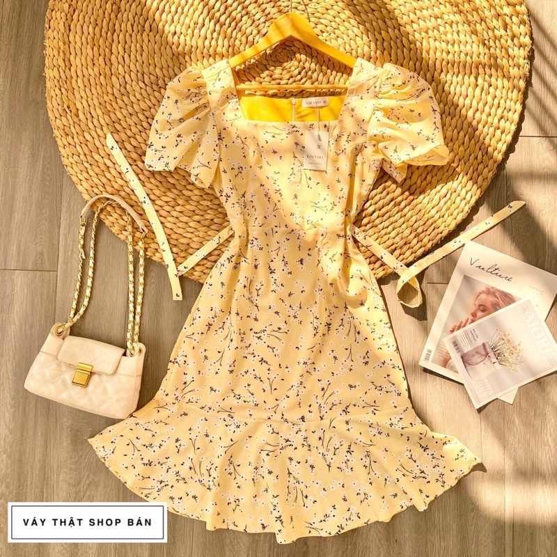 [Mã FAMARAL1 giảm 10K đơn 50K] VÁY CỔ VUÔNG TAY CÁNH TIÊN TÙNG ĐUÔI CÁ MIDI - NA4 | BigBuy360 - bigbuy360.vn