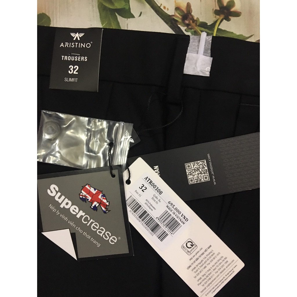 Quần âu nam Aristino đứng dáng ôm phom đẹp- ATR003S7 tag 695