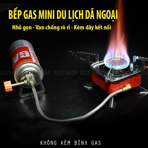 Bếp ga du lịch mini dã ngoại gấp gọn đa năng tiện lợi, bếp ga mini