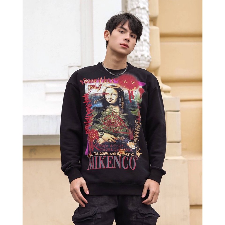 Áo Mikenco sweter dài tay 22 mẫu thu đông trend chất nỉ cotton cực chất, áo hoodie nỉ ngoại bigsize