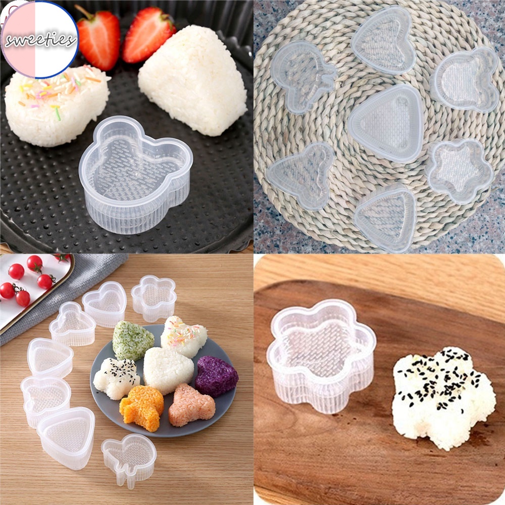 Set 6 Khuôn Làm Cơm Nắm Hình Bông Hoa Diy Cho Bé