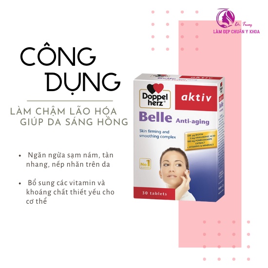 Viên uống Belle Anti-aging vi chất đẹp da, làm chậm lão hóa, giúp da sáng hồng