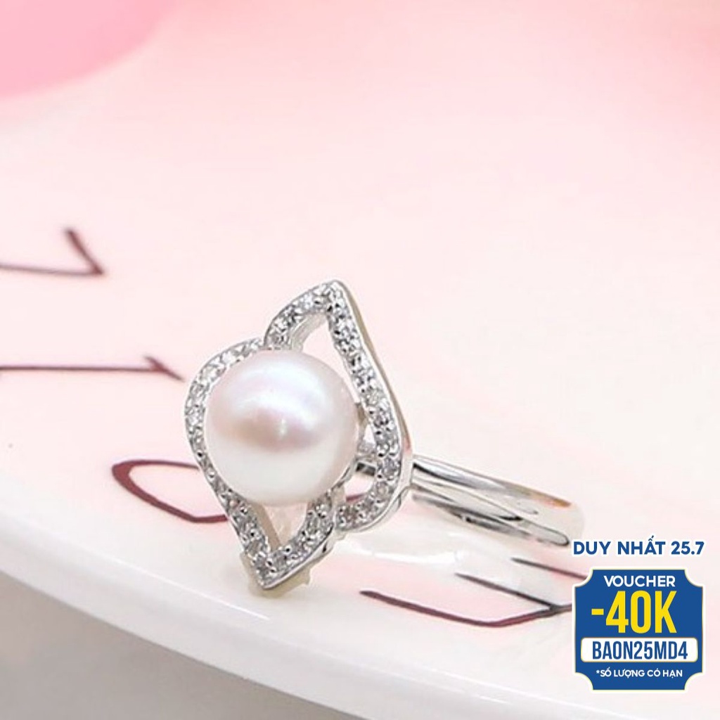 Nhẫn Bạc Nữ S925 Mặt Trắng N1356 - Bảo Ngọc Jewelry