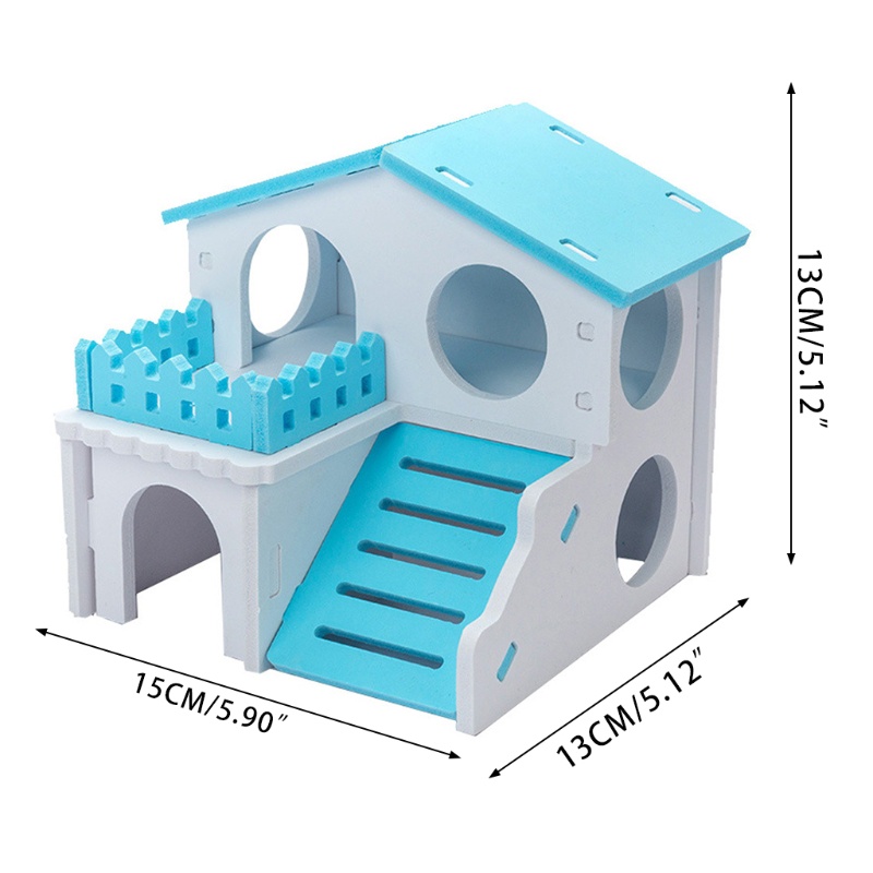 Nhà gỗ đồ chơi dễ lắp ráp dành cho chuột hamster