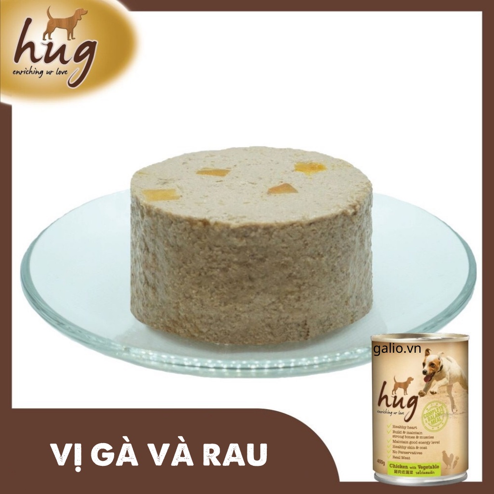 Pate Chó Hug Enriching Ur Love vị Gà, lon 400g [All Stages]