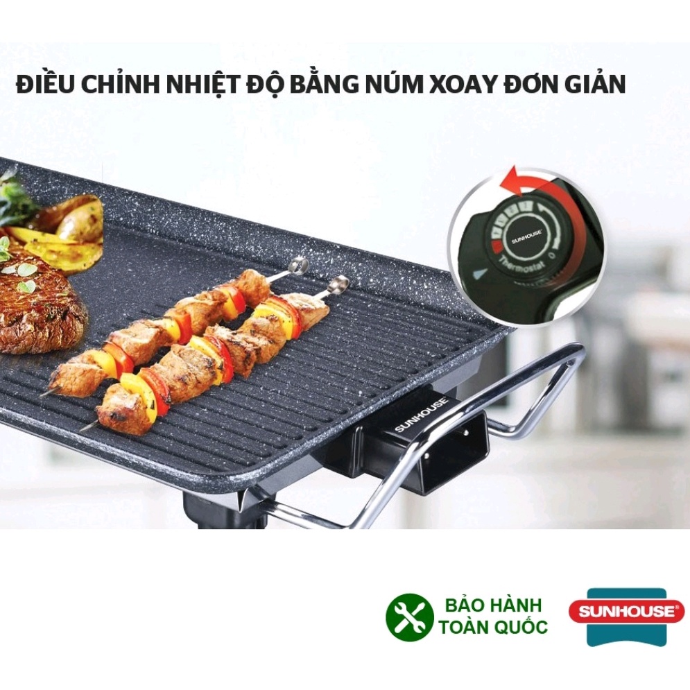 [ Bảo hành chính hãng 12 tháng] Bếp nướng điện SUNHOUSE SHD4607, Bếp nướng Sunhouse : nướng cả thế giới .