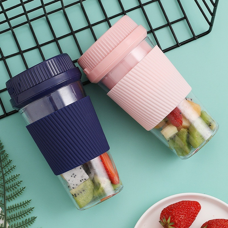 Máy xay trái cây, sinh tố, cầm tay Portable Juicing Cup sắc màu 300ml đa năng