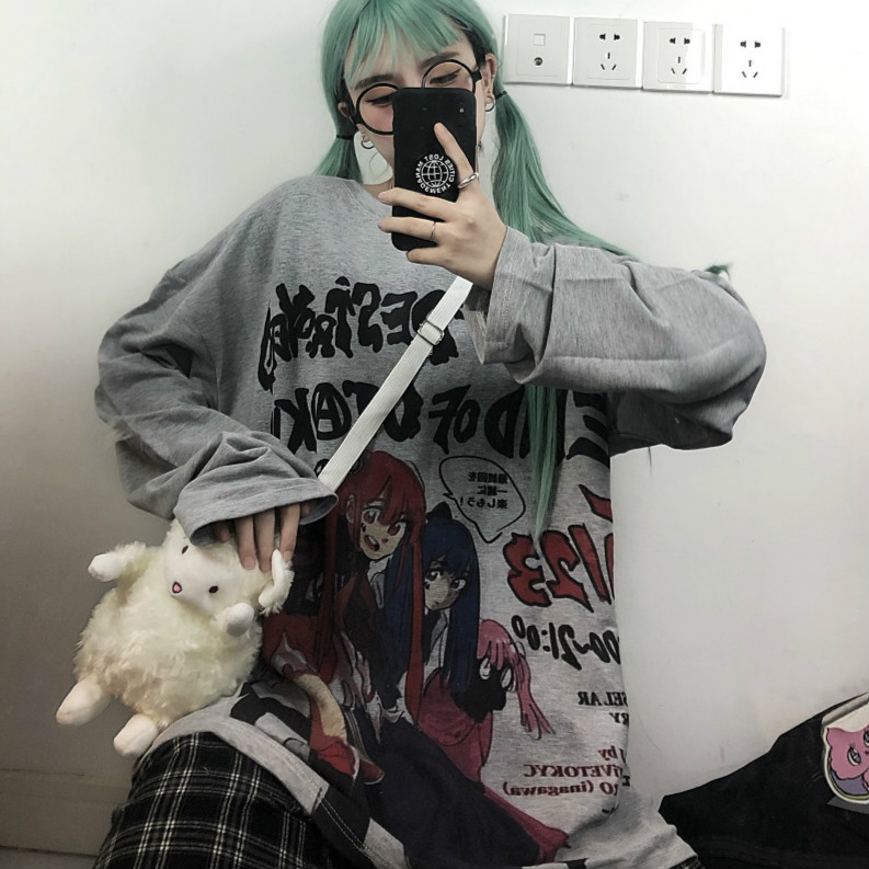 Áo Thun Dài Tay Mềm Mại In Hình Anime Nhật Bản Dành Cho Nữ | BigBuy360 - bigbuy360.vn