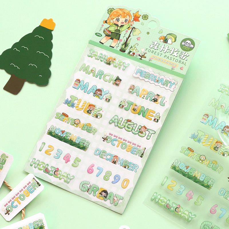 Bộ 2 Tấm Hình Dán Chữ Tiếng Anh Mhamm