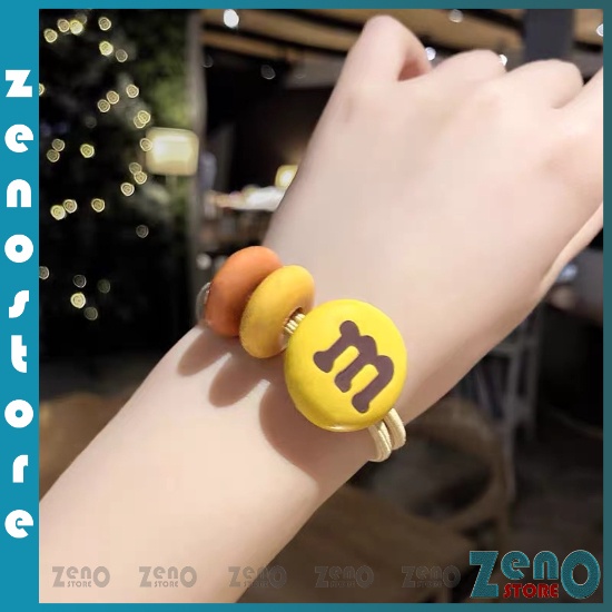 Set 5 dây buộc tóc chữ M, Dây Cột Tóc, Chun Buộc Tóc Nhiều Màu PT31