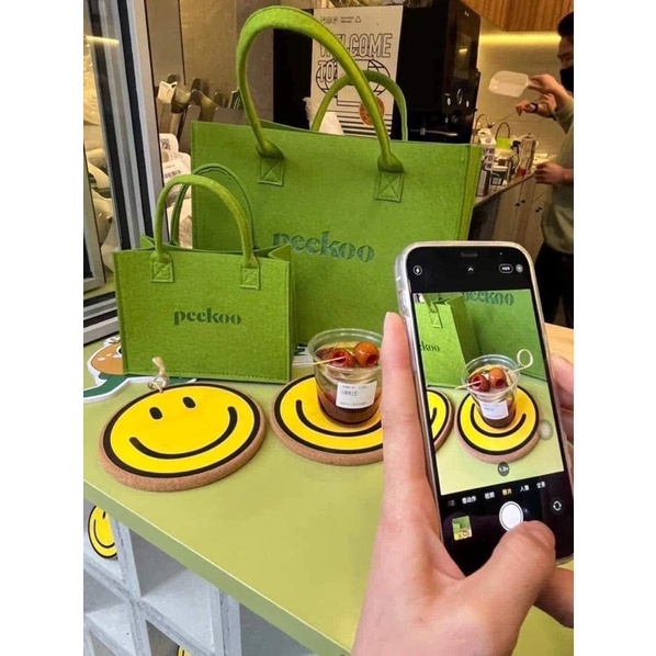 MVP2660 TÚI XÁCH PEEKOO XANH LÁ CỰC HOT