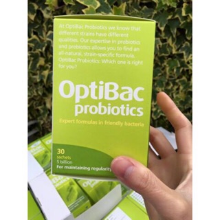 30 Gói) Date 2020 Men Optibac Xanh Trị Táo Bón 30 Gói