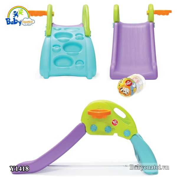 Cầu trượt Hàn Quốc mini có ném bóng rổ Y1418 BBT gloabal