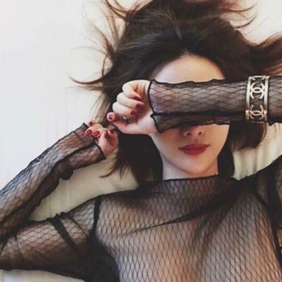 Áo lưới sọc caro Quảng Châu sexy